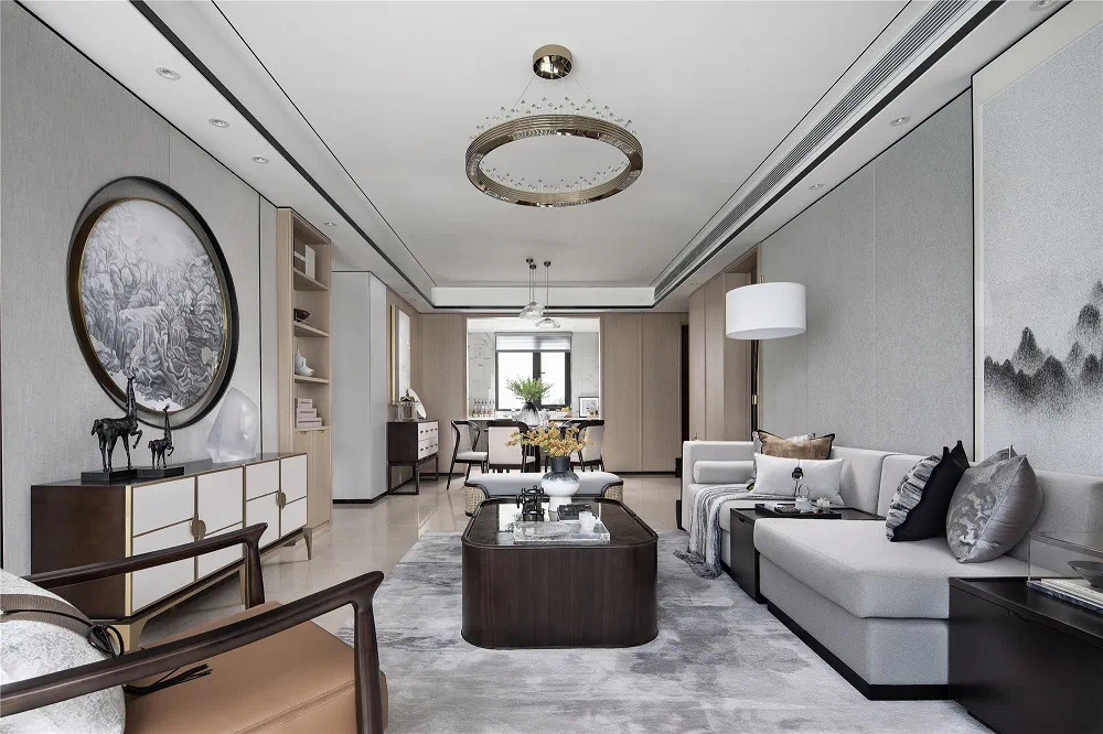 新中式风格家装设计室内装修效果图-客厅 新中式风格家装设计室内装修效果图-客厅